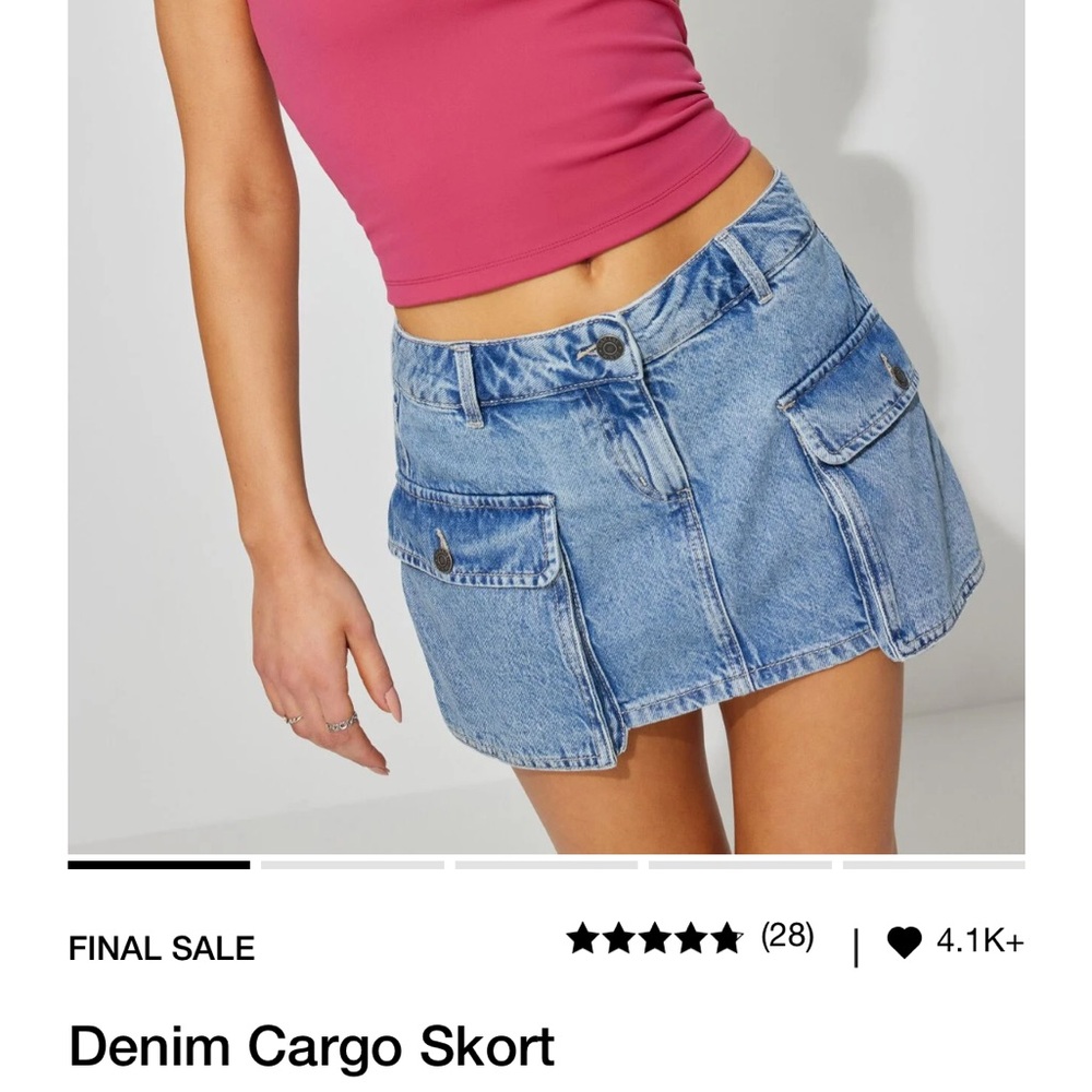 Garage Cargo Denim Skort